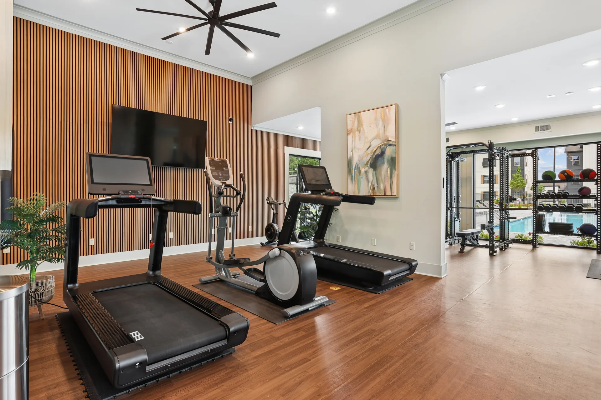 Wellness and fitness center at a Pointe Grand community